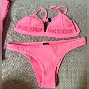 Pre loved Triangl bikini small pink with bag